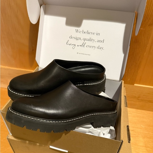 Jenni Kayne  Black Leather Lug Mule - Picture 4 of 8